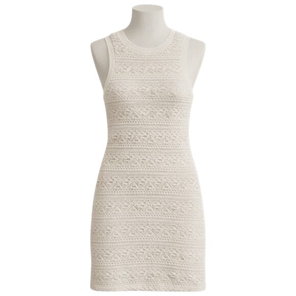 Anthropologie Ivory Lace Sleeveless Dress Size S - Picture 2 of 7